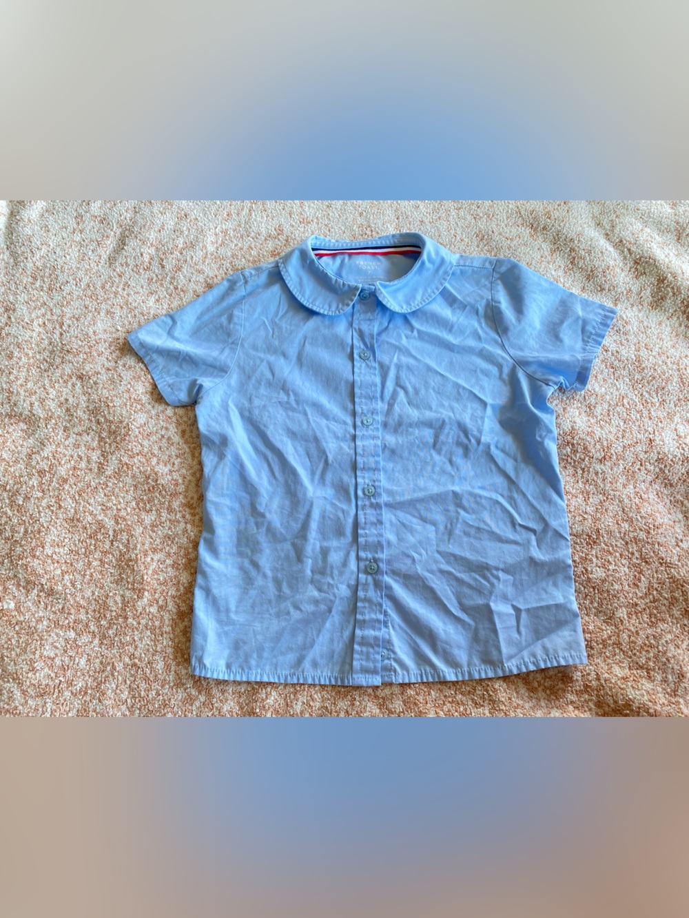 French Toast girls Light Blue Short-Sleeve Button-Down Shirt